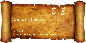 Darnai Emese névjegykártya
